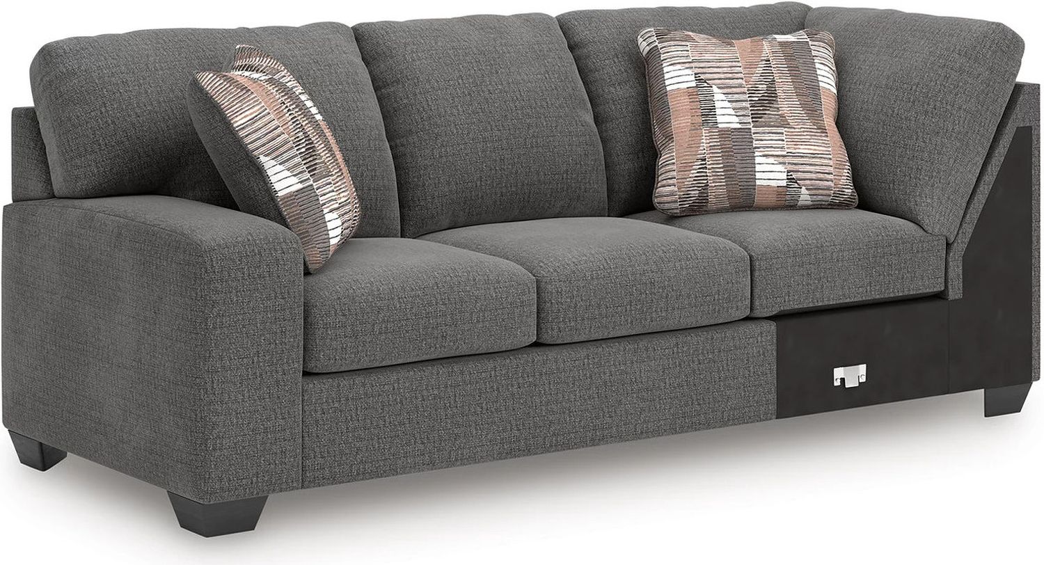 Newellen 3-Piece RAF Sectional With Chaise In Greystone NC48405S2