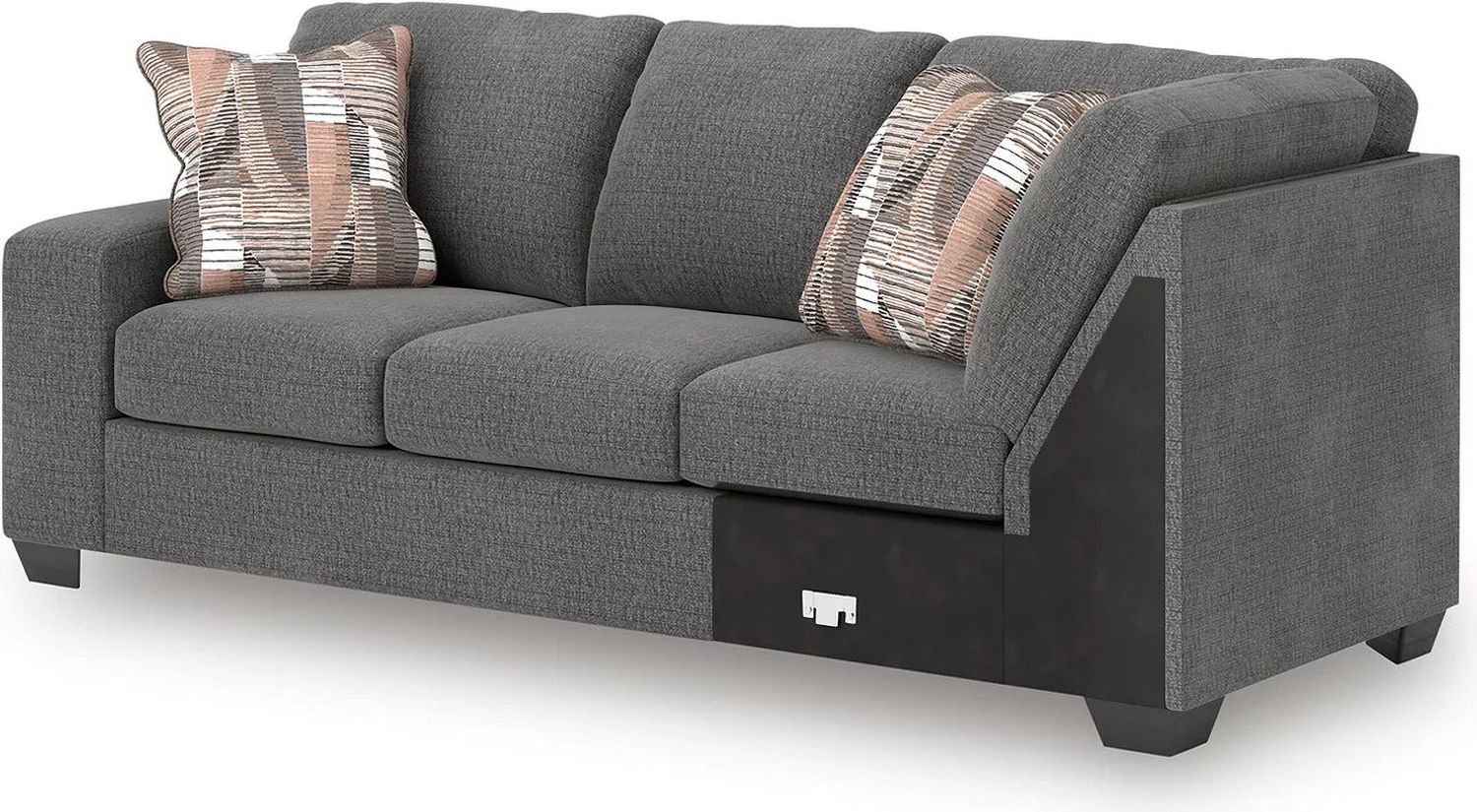 Newellen 3-Piece RAF Sectional With Chaise In Greystone NC48405S2