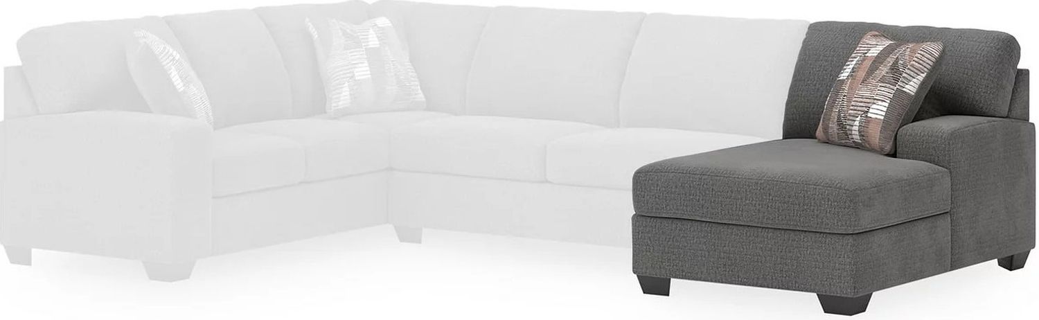 Newellen 3-Piece RAF Sectional With Chaise In Greystone NC48405S2