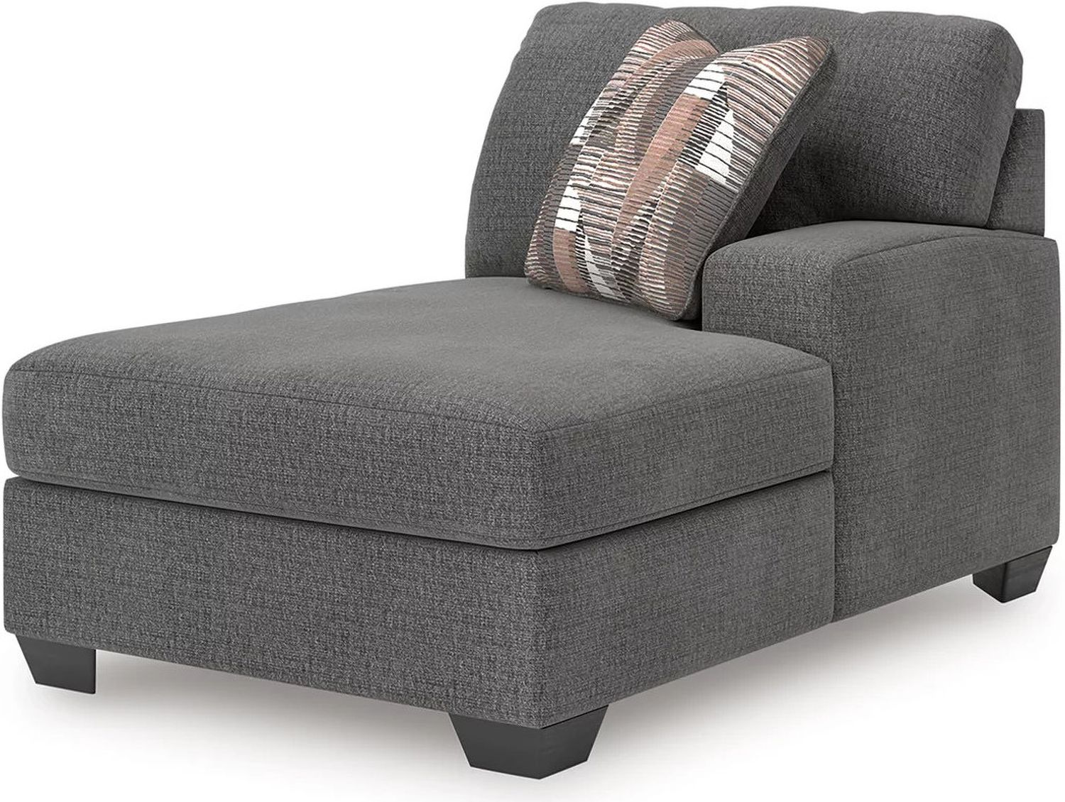 Newellen 3-Piece RAF Sectional With Chaise In Greystone NC48405S2