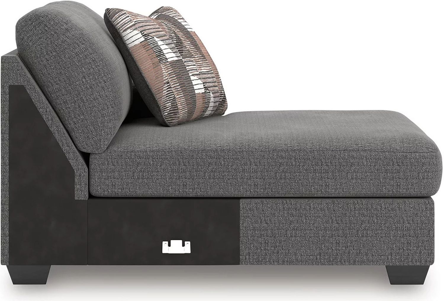 Newellen 3-Piece RAF Sectional With Chaise In Greystone NC48405S2
