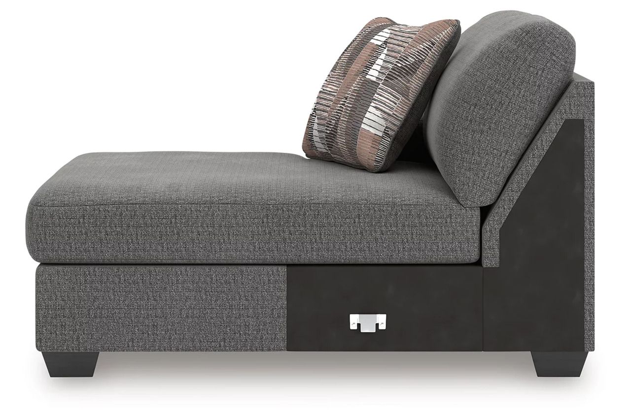 Newellen 3-Piece Sectional With Double Chaise In Greystone NC48405S3