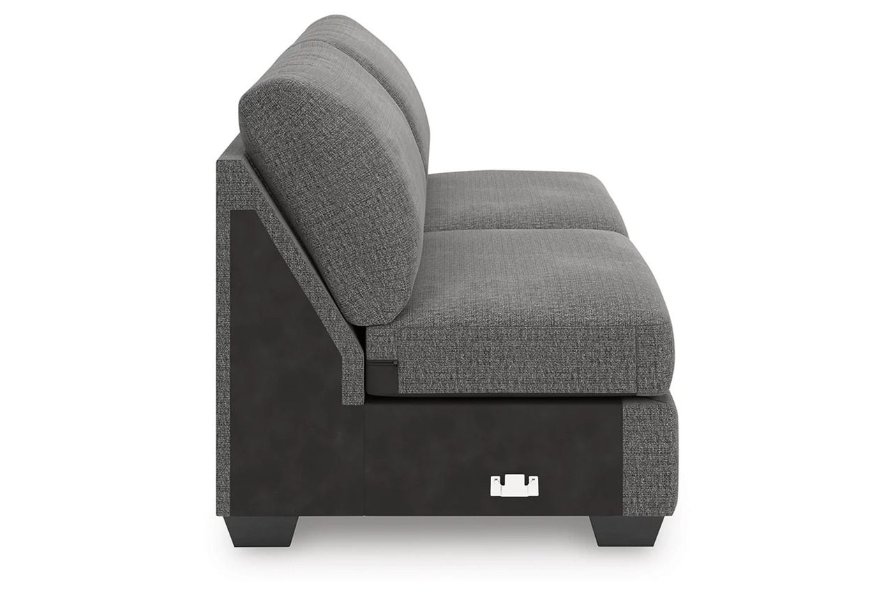 Newellen 3-Piece Sectional With Double Chaise In Greystone NC48405S3