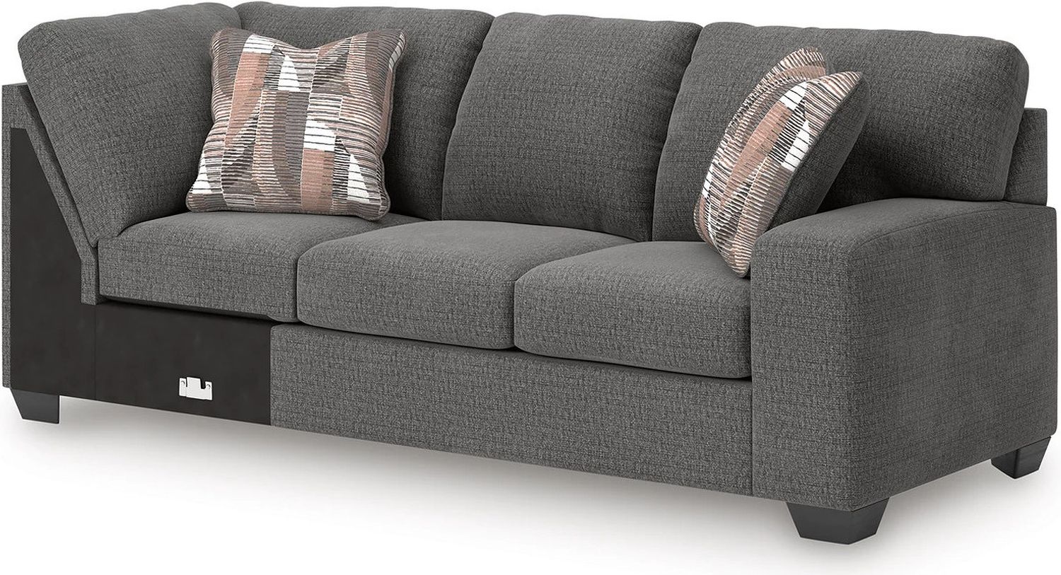 Newellen 3-Piece LAF Sleeper Sectional With Chaise In Greystone NC48405S5