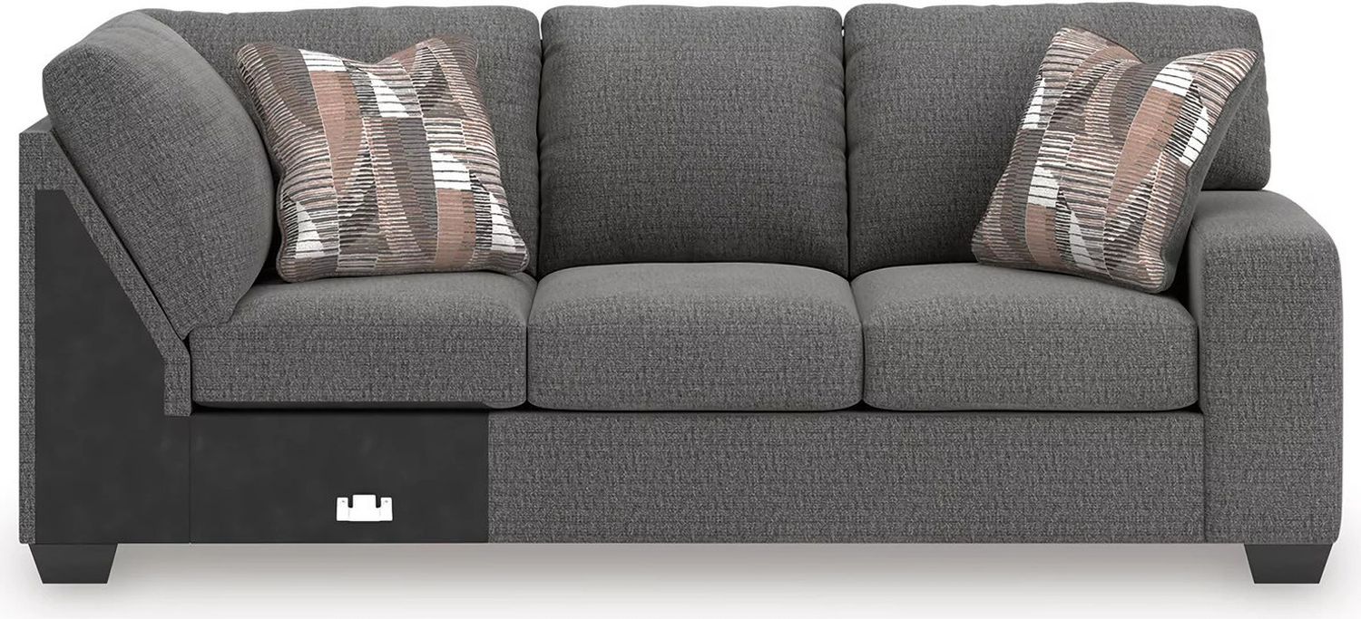 Newellen 3-Piece LAF Sleeper Sectional With Chaise In Greystone NC48405S5