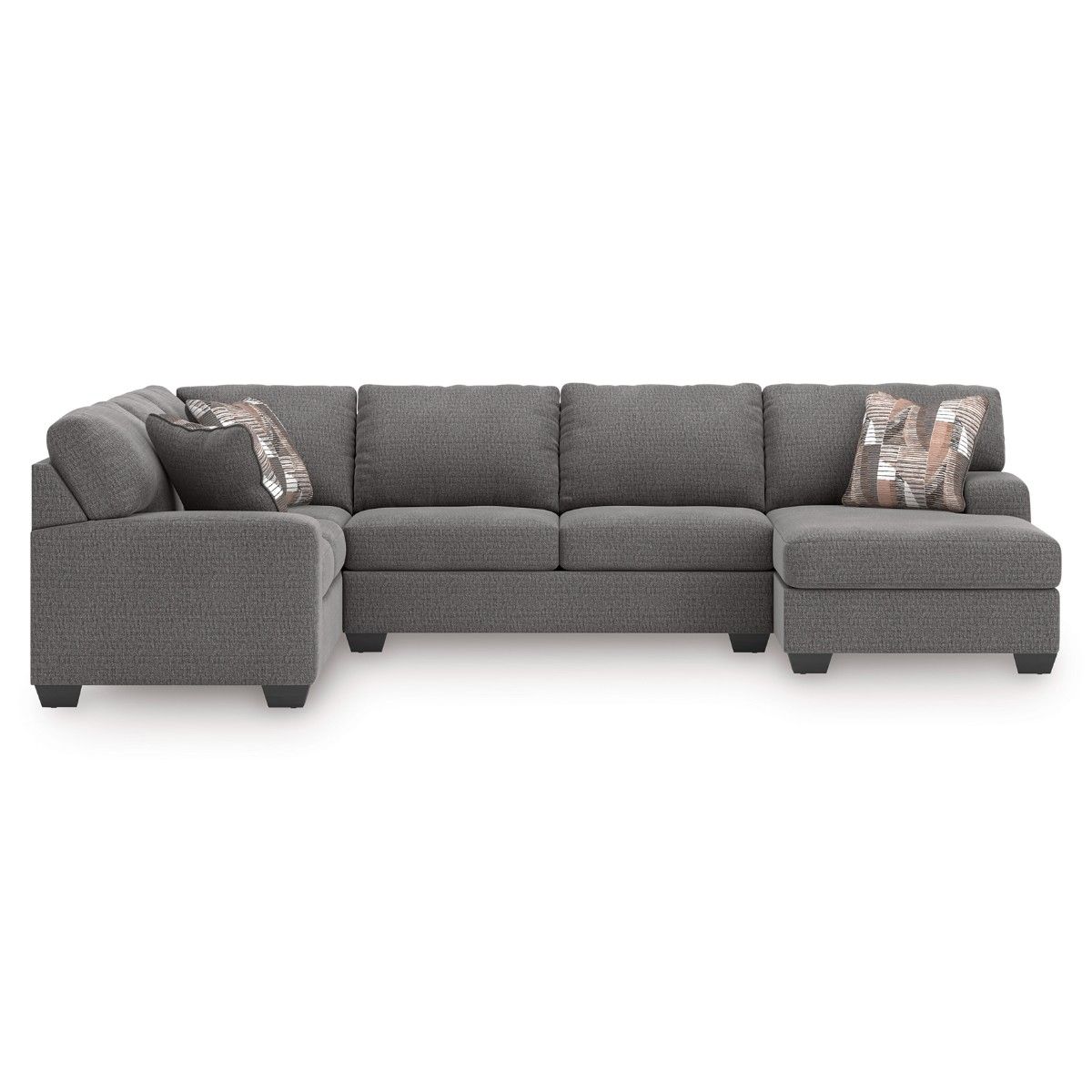 Newellen 3-Piece RAF Sleeper Sectional With Chaise In Greystone NC48405S6