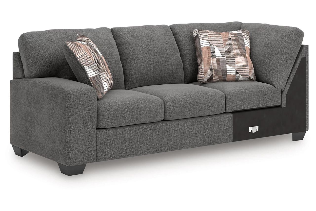 Newellen 3-Piece RAF Sleeper Sectional With Chaise In Greystone NC48405S6