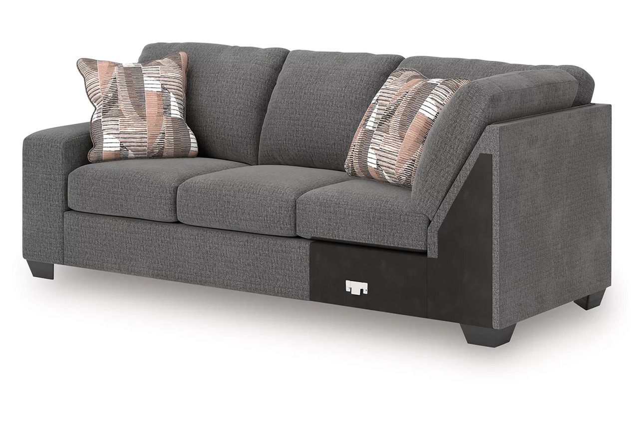 Newellen 3-Piece RAF Sleeper Sectional With Chaise In Greystone NC48405S6