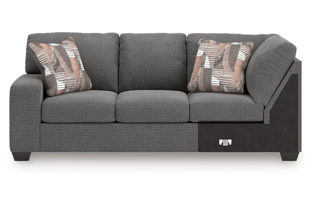 Newellen 3-Piece RAF Sleeper Sectional With Chaise In Greystone NC48405S6