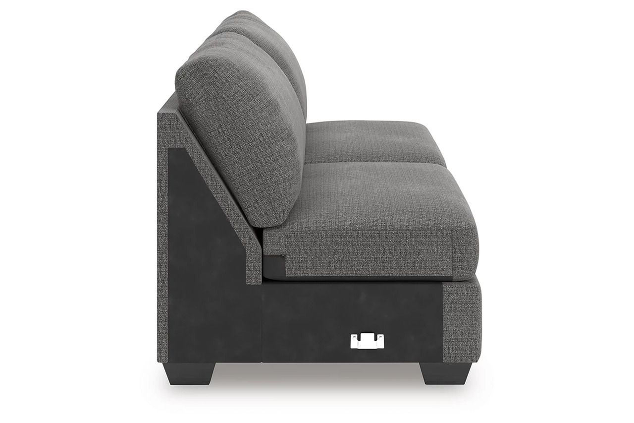 Newellen 3-Piece RAF Sleeper Sectional With Chaise In Greystone NC48405S6
