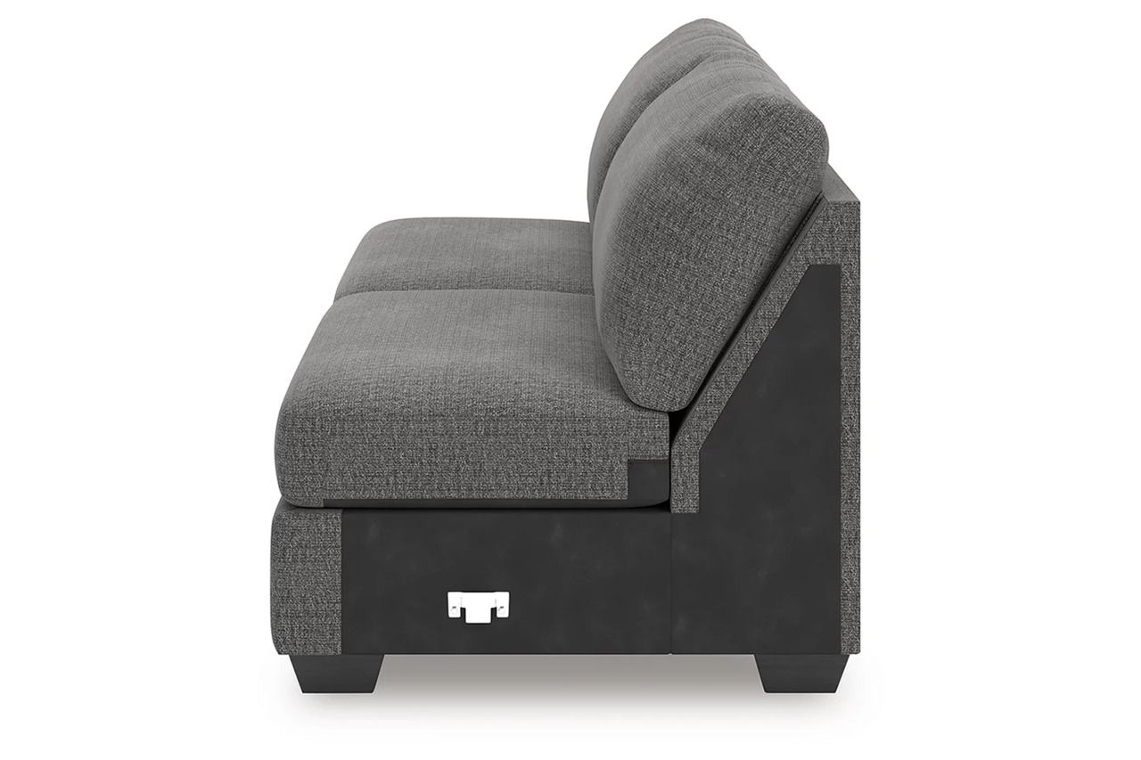 Newellen 3-Piece RAF Sleeper Sectional With Chaise In Greystone NC48405S6