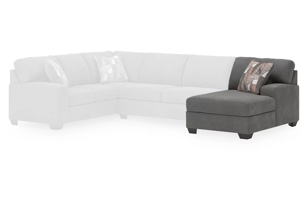 Newellen 3-Piece RAF Sleeper Sectional With Chaise In Greystone NC48405S6