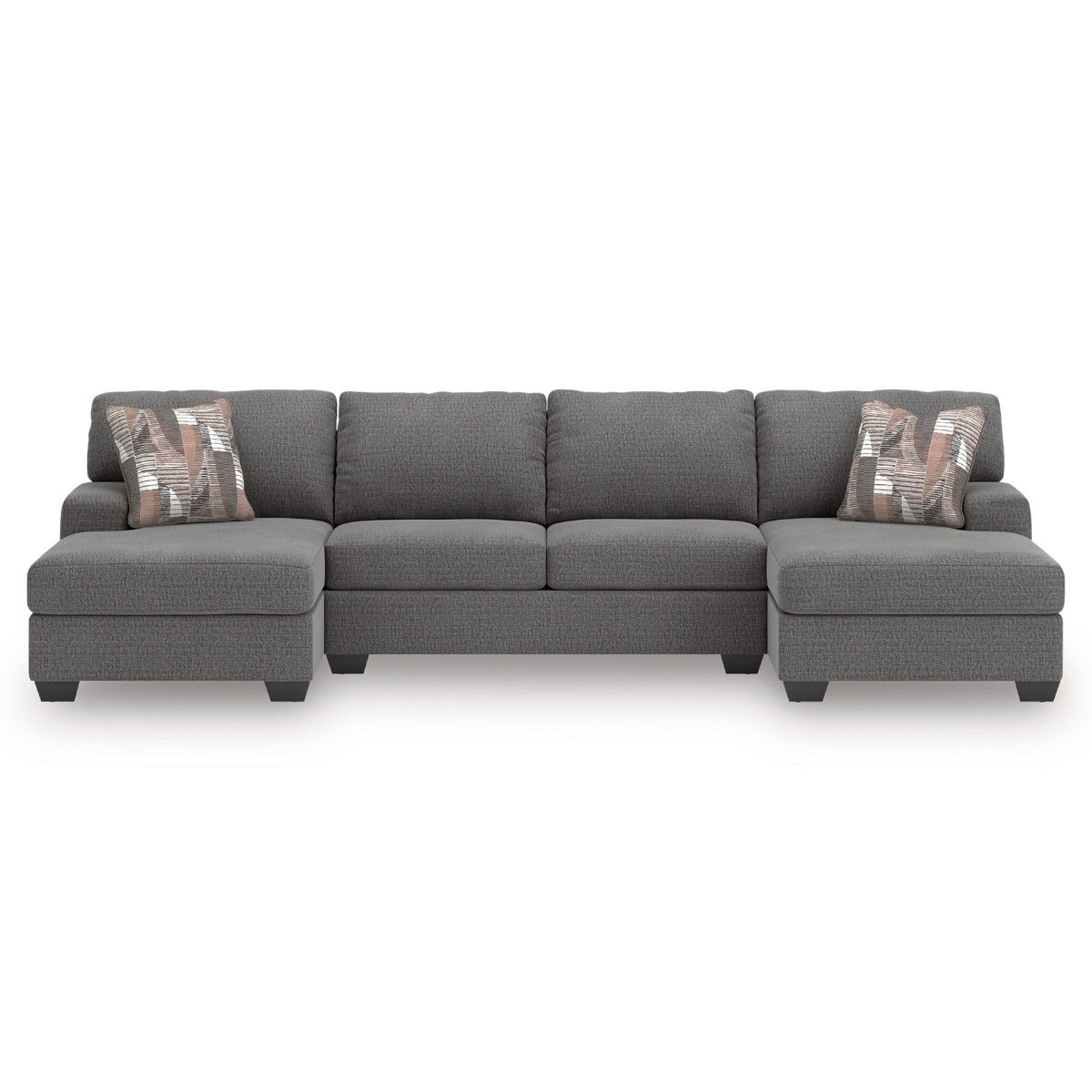 Newellen 3-Piece Sleeper Sectional With Double Chaise In Greystone NC48405S7