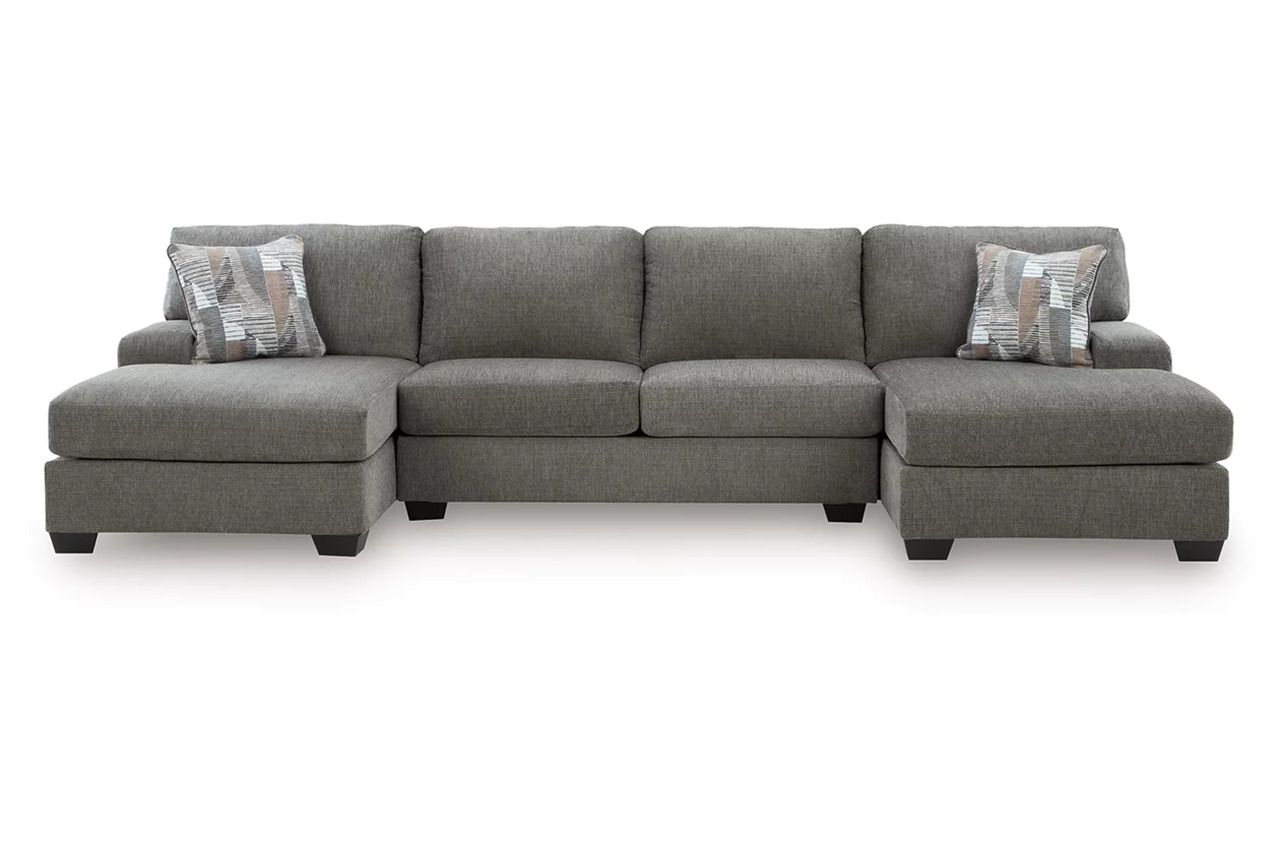 Newellen 3-Piece Sleeper Sectional With Double Chaise In Greystone NC48405S7