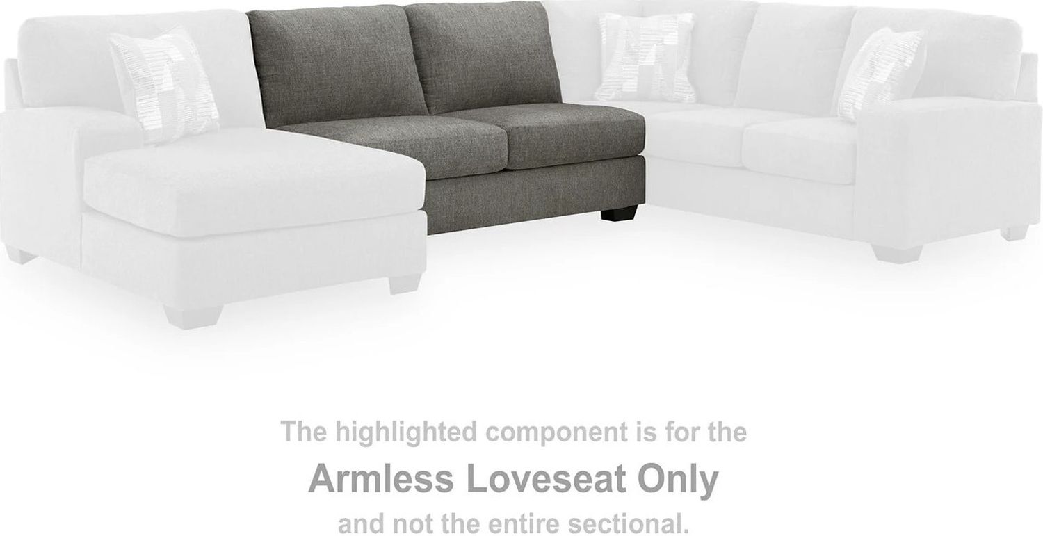 Revenna 3-Piece Sectional and Oversized Ottoman In Greystone NC48405U1
