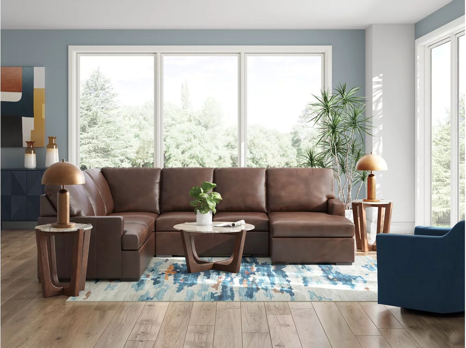 Dorracaster 3 Piece Sectional with Chaise In Coffee NC48504S1