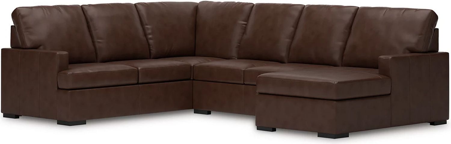 Dorracaster 3 Piece Sectional with Chaise In Coffee NC48504S1