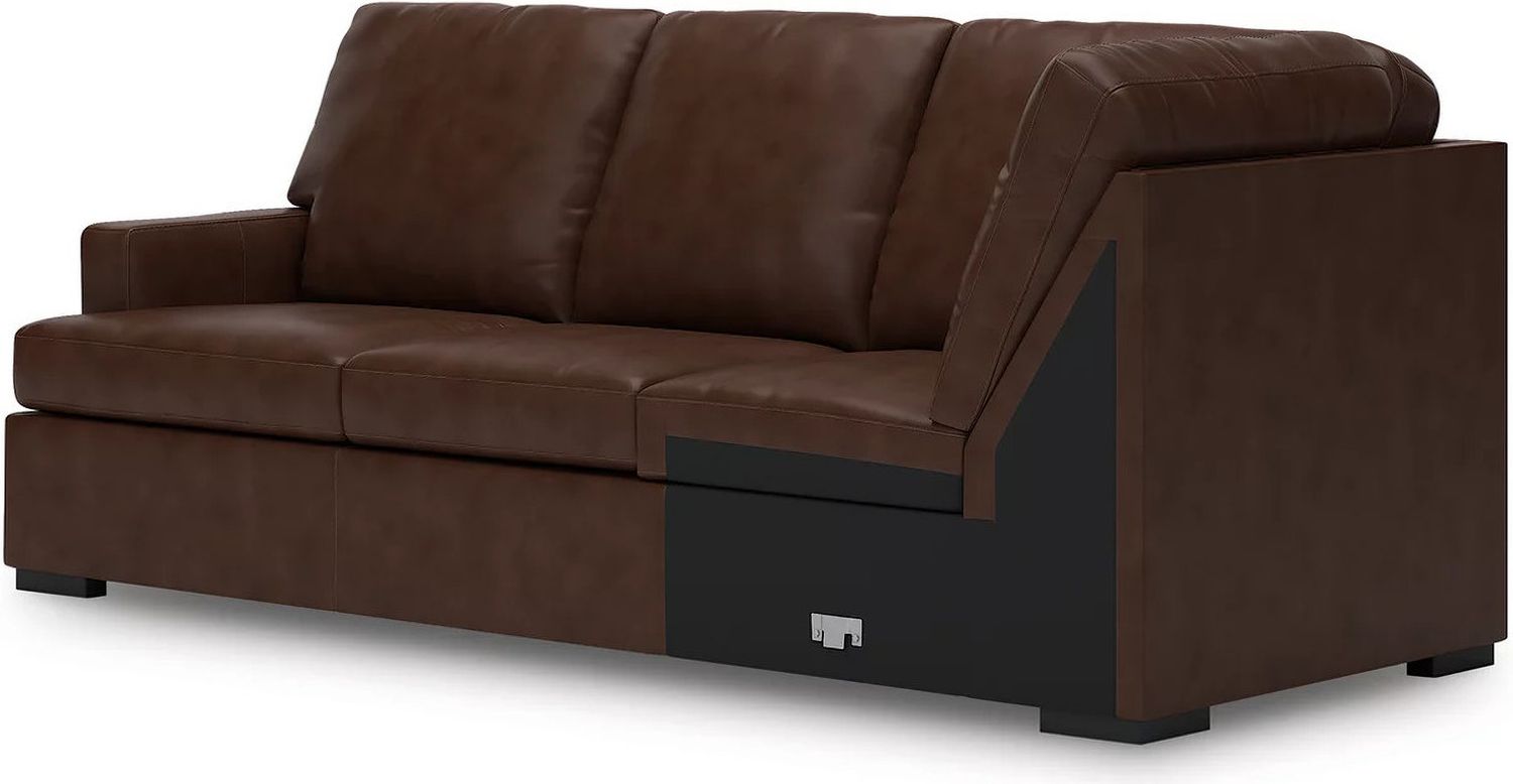 Dorracaster 3 Piece Sectional with Chaise In Coffee NC48504S1