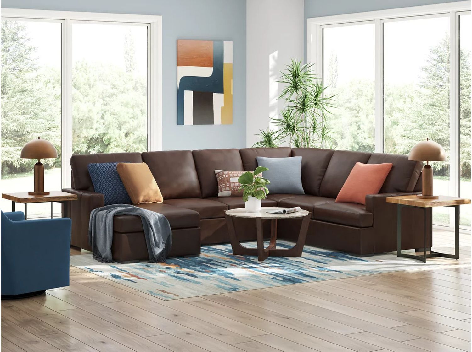 Dorracaster 3-Piece Sectional with Chaise In Coffee NC48504S2