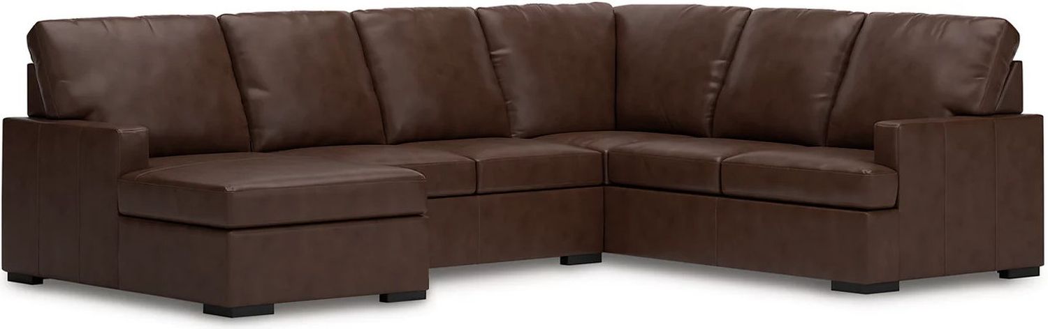 Dorracaster 3-Piece Sectional with Chaise In Coffee NC48504S2
