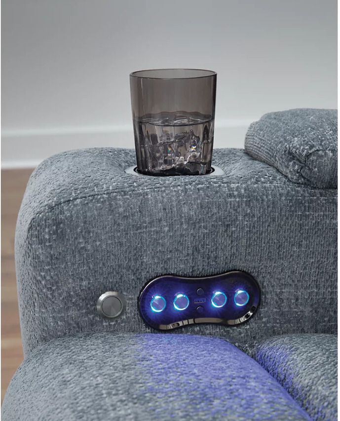 RiverTest Power Reclining Sofa In Steel NC4980215