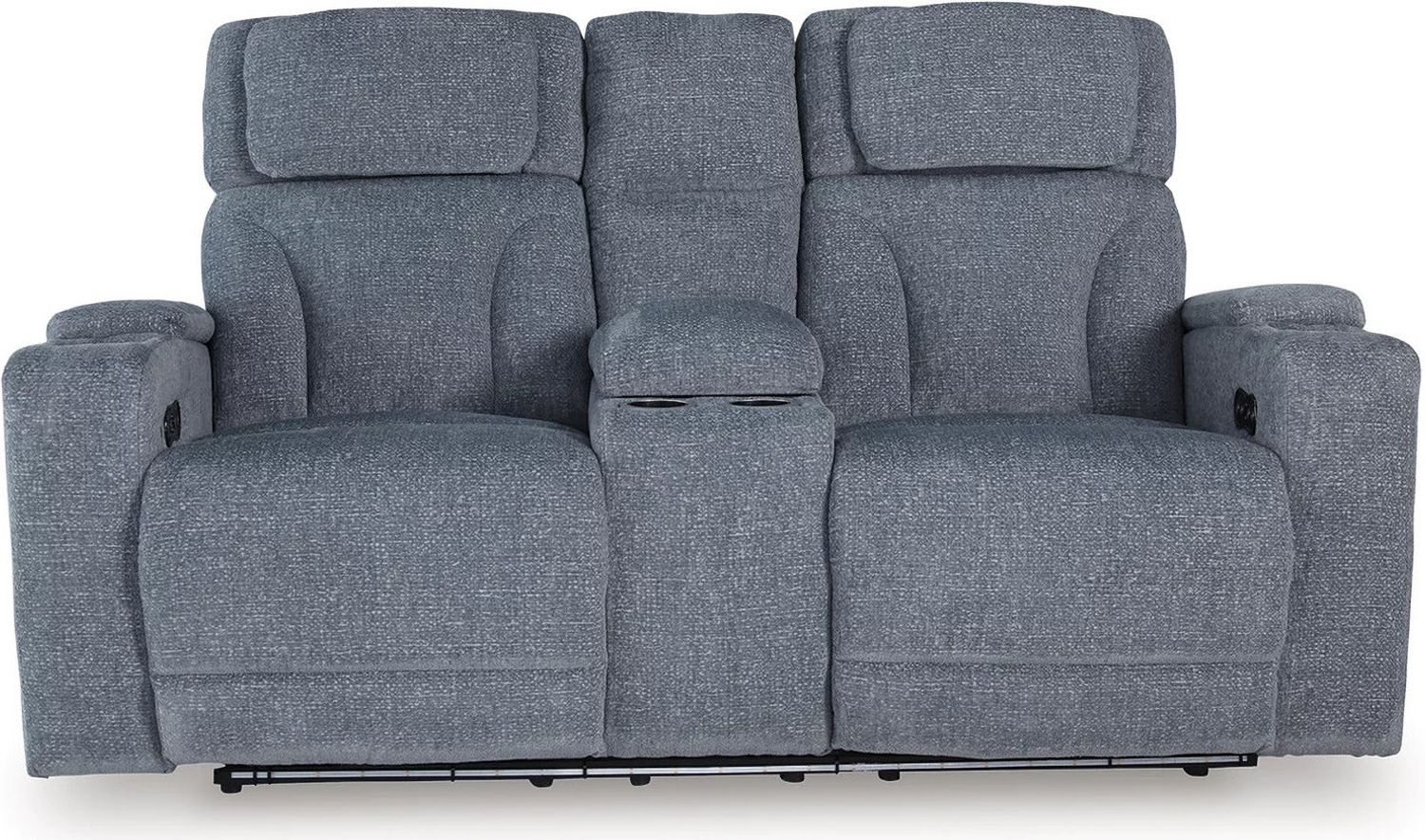 RiverTest Power Reclining Loveseat with Console In Steel NC4980218