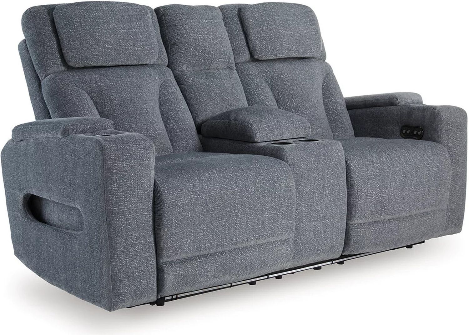 RiverTest Power Reclining Loveseat with Console In Steel NC4980218