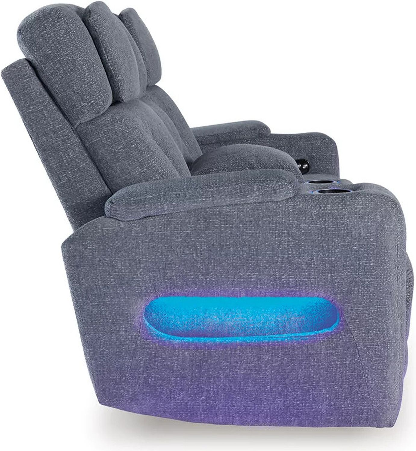 RiverTest Power Reclining Loveseat with Console In Steel NC4980218