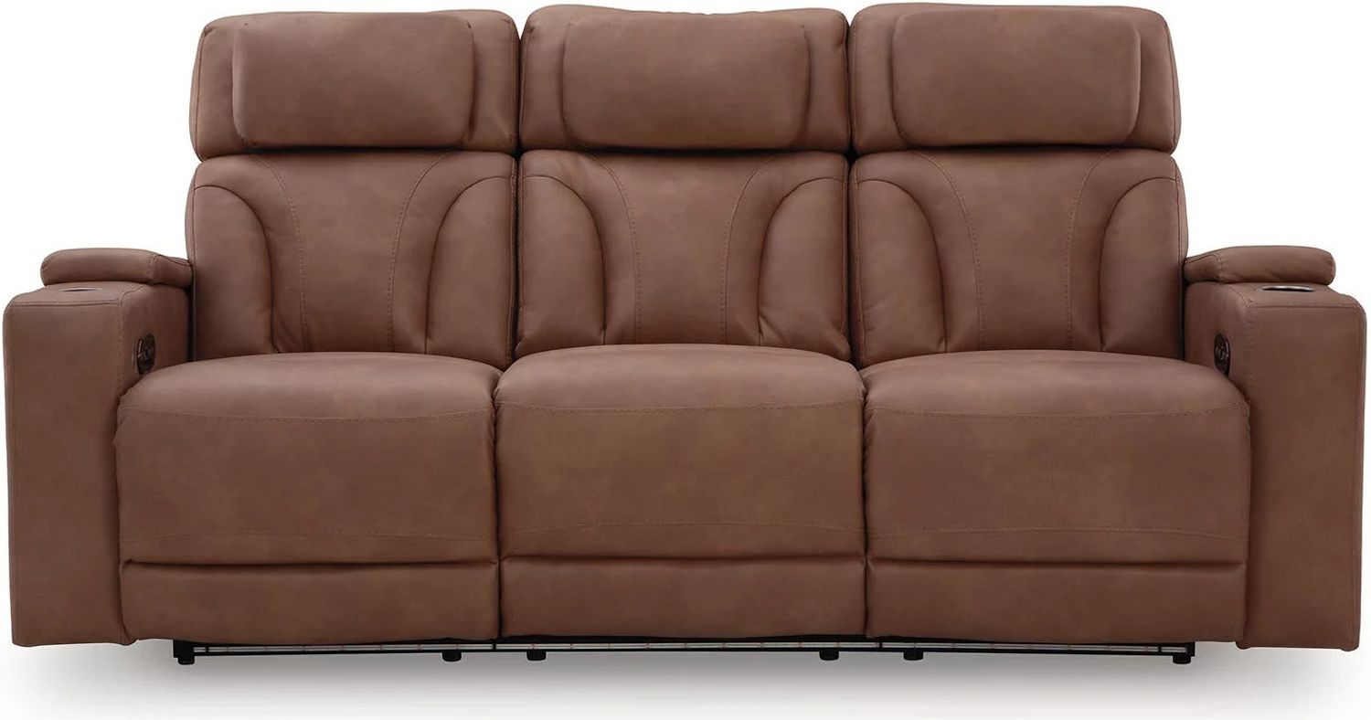Wonder Waves Power Reclining Sofa In Caramel NC5010115