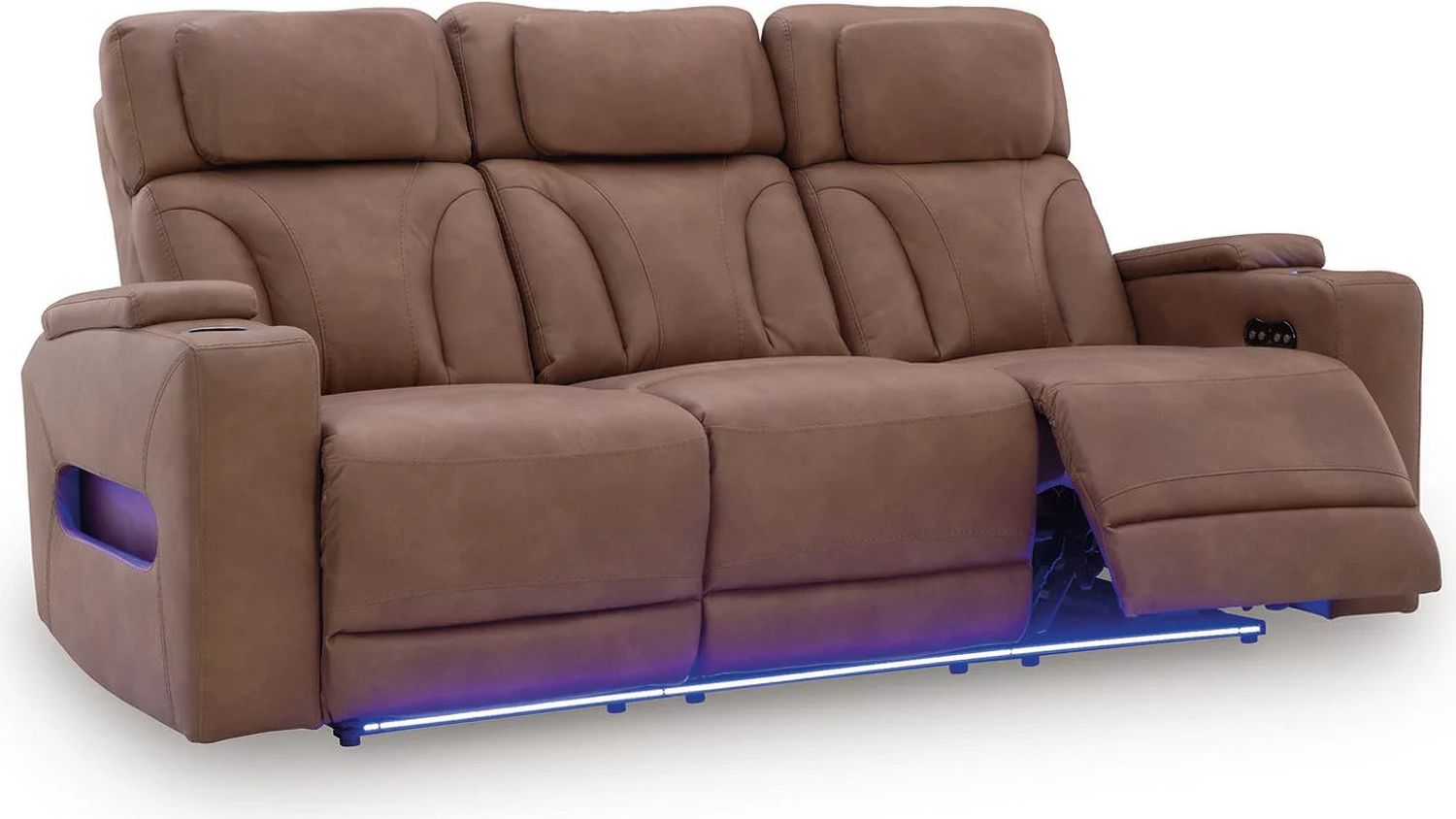 Wonder Waves Power Reclining Sofa In Caramel NC5010115