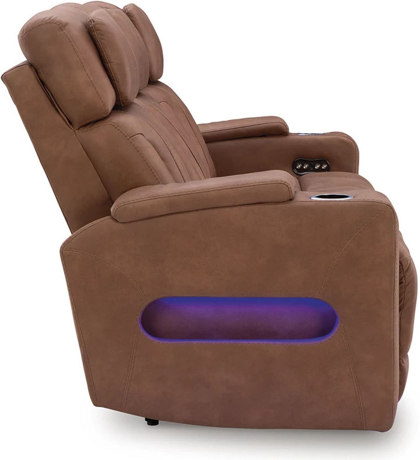 Wonder Waves Power Reclining Sofa In Caramel NC5010115