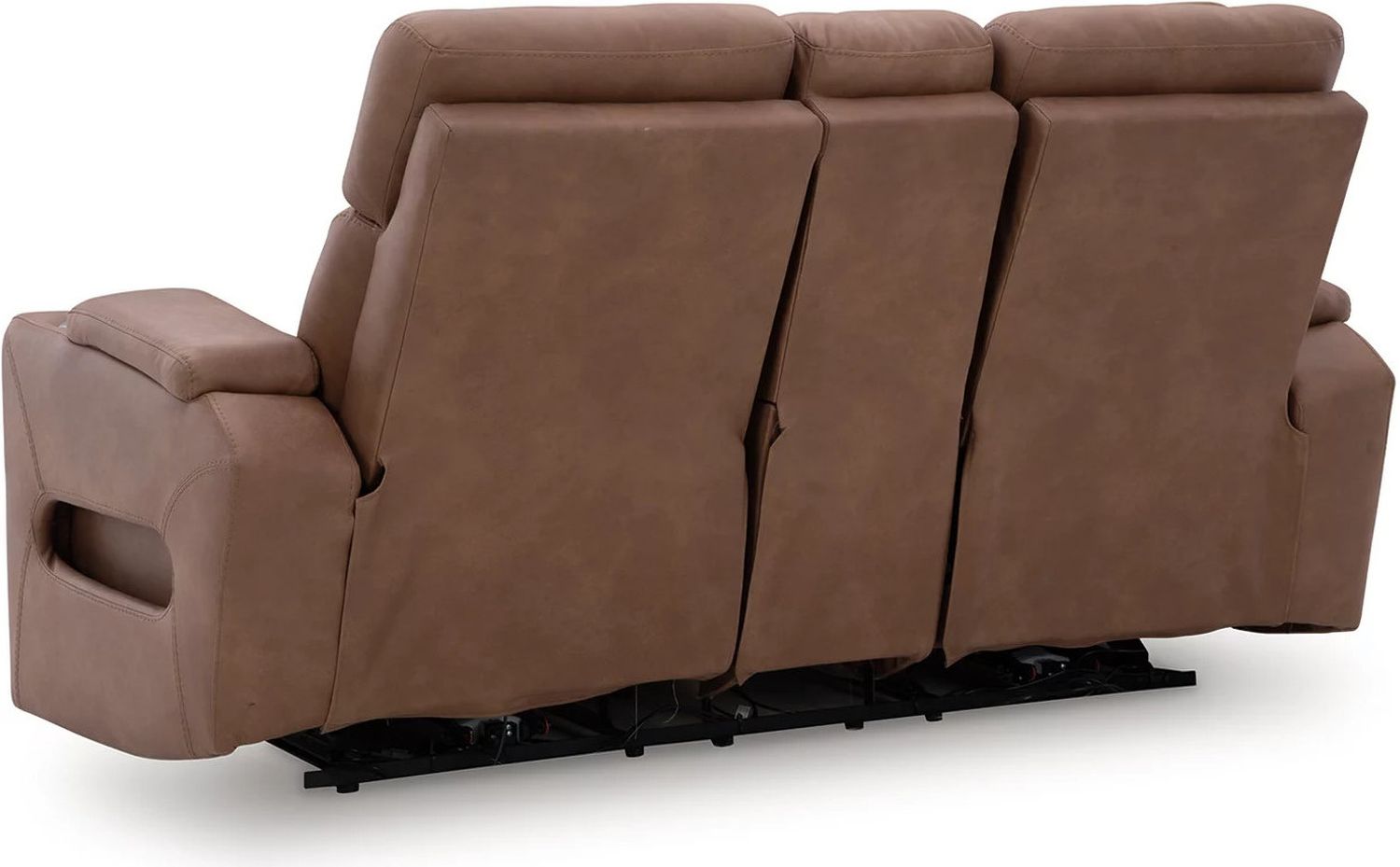 Wonder Waves Power Reclining Loveseat with Console In Caramel NC5010118