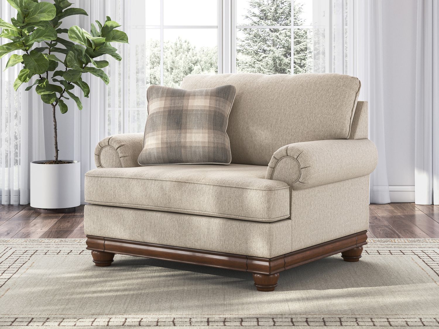 Meadowview Oversized Chair In Sandstone NC5680323