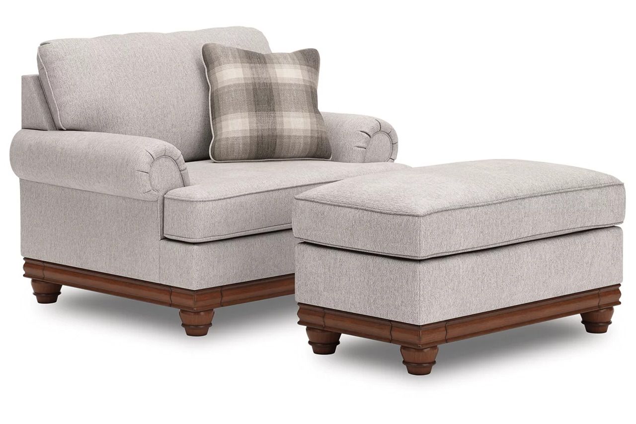 Meadowview Oversized Chair and Ottoman In Sandstone NC56803U4