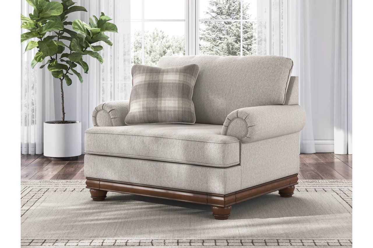 Meadowview Oversized Chair and Ottoman In Sandstone NC56803U4