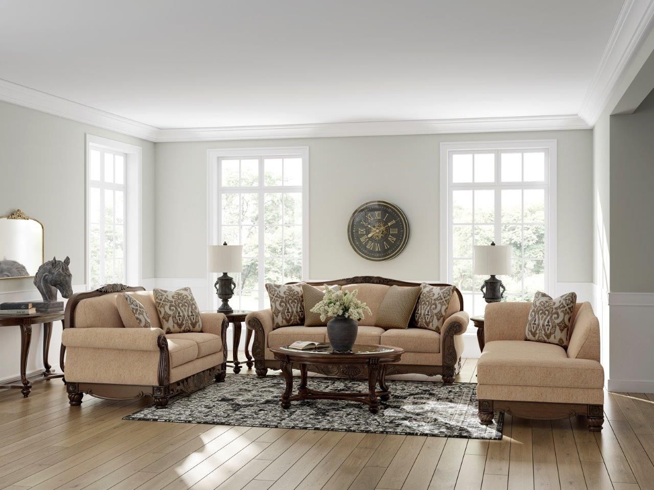 Havenworth Right-Arm Facing Corner Chaise In Gold NC5790516