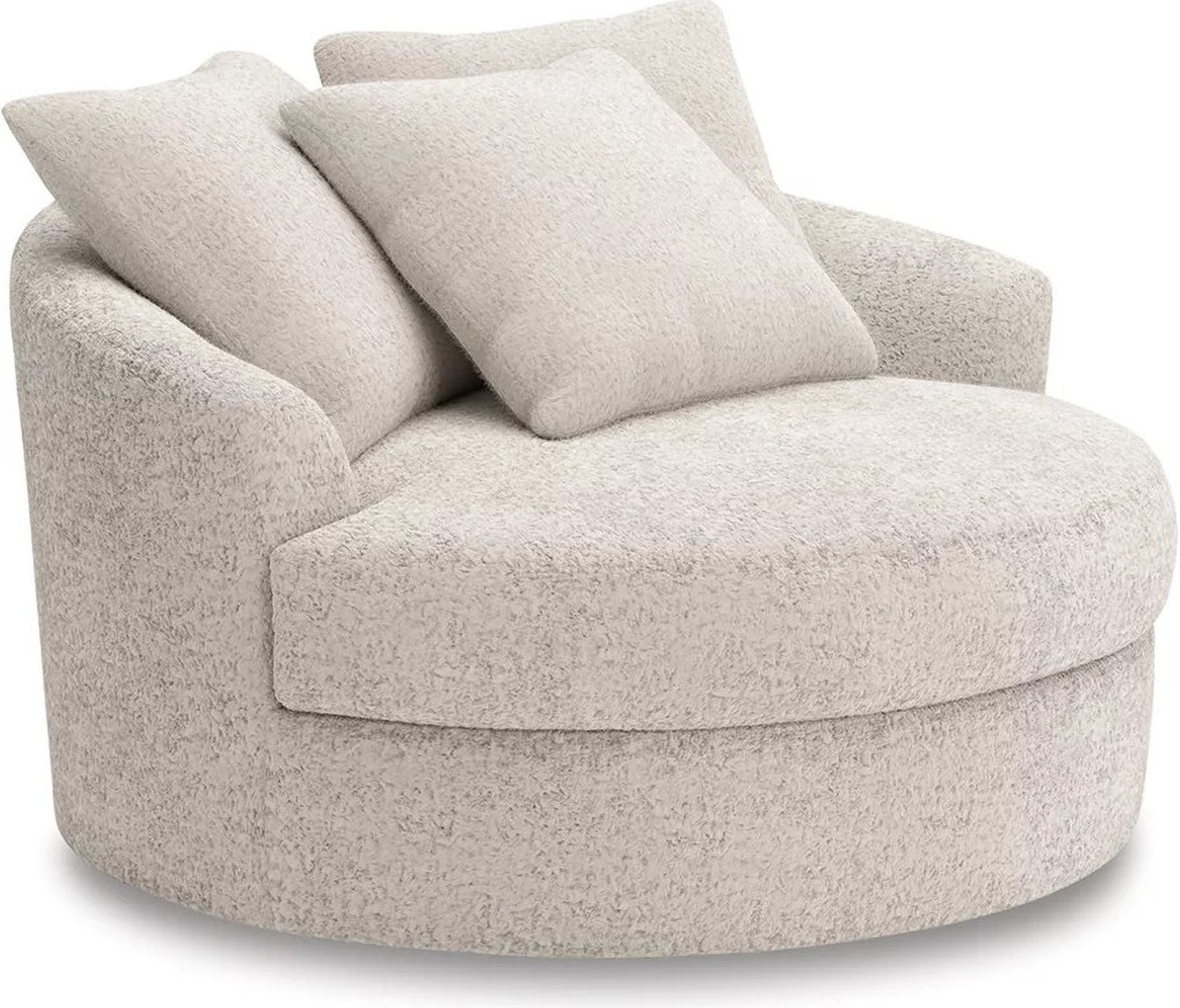Cuddlesome Oversized Swivel Accent Chair In Arctic NC5910621