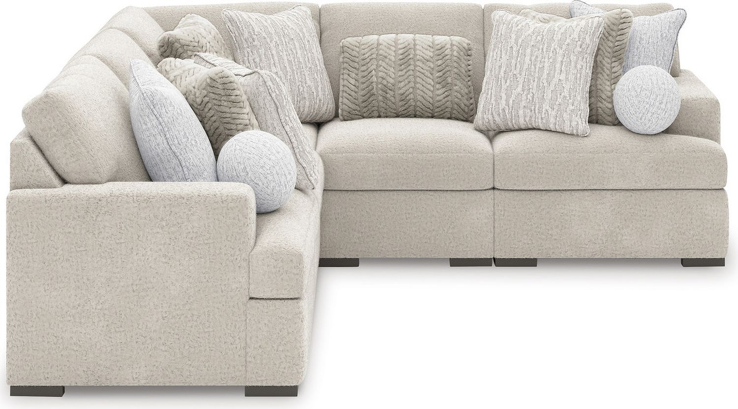 Cuddlesome 10-Piece Sectional with Ottoman In Arctic NC59106S10