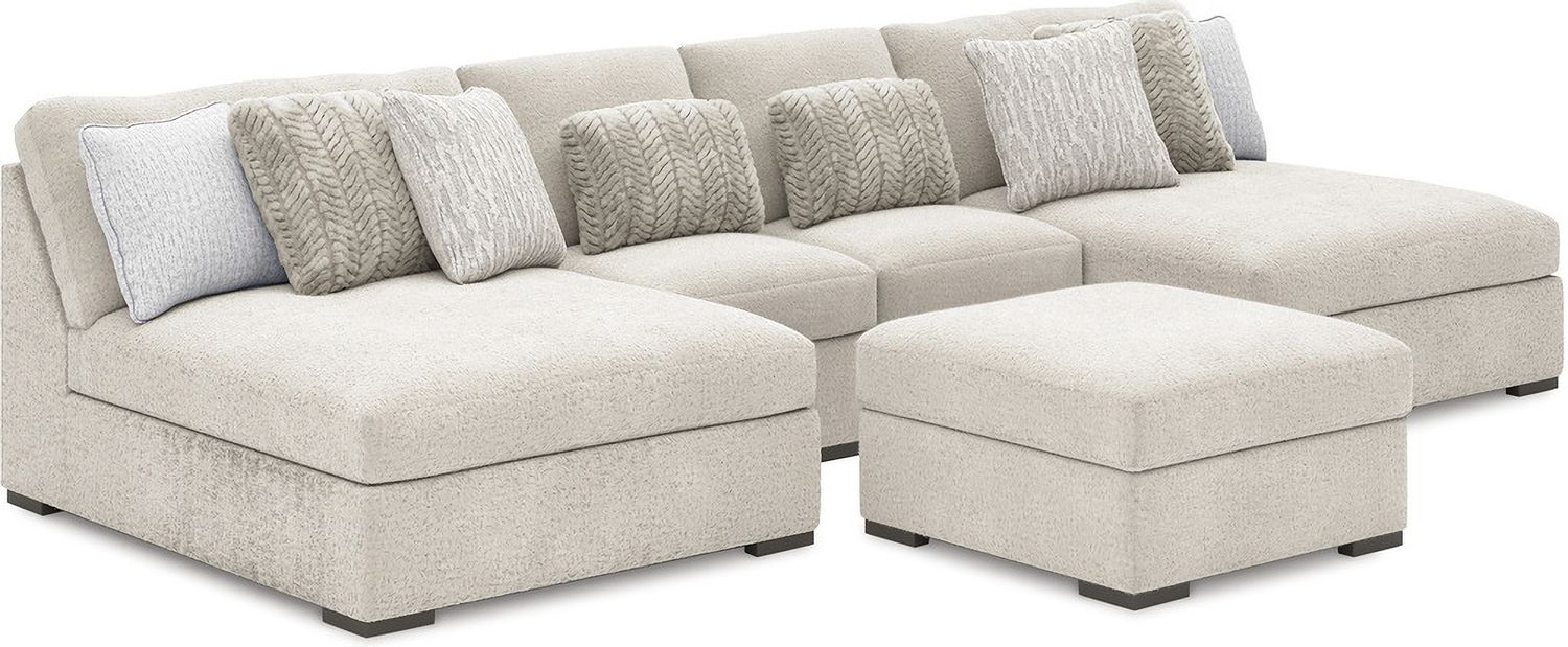 Cuddlesome 10-Piece Sectional with Ottoman In Arctic NC59106S10