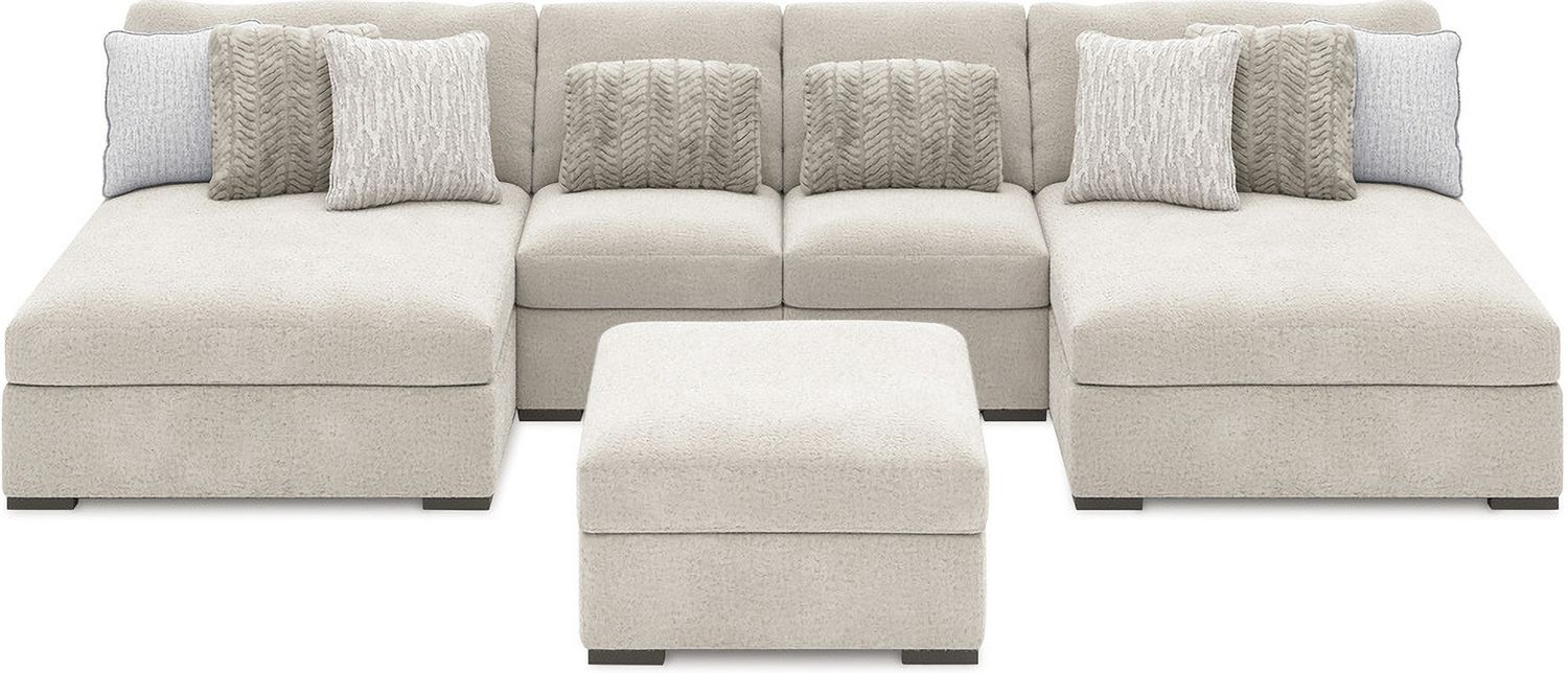Cuddlesome 10-Piece Sectional with Ottoman In Arctic NC59106S10