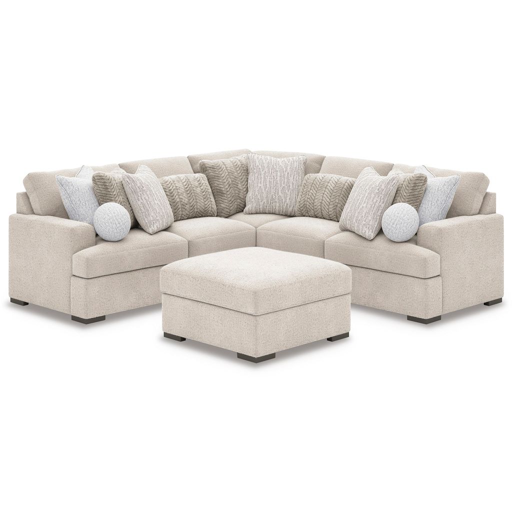 Cuddlesome 5-Piece Sectional with Chaise In Arctic NC59106S11