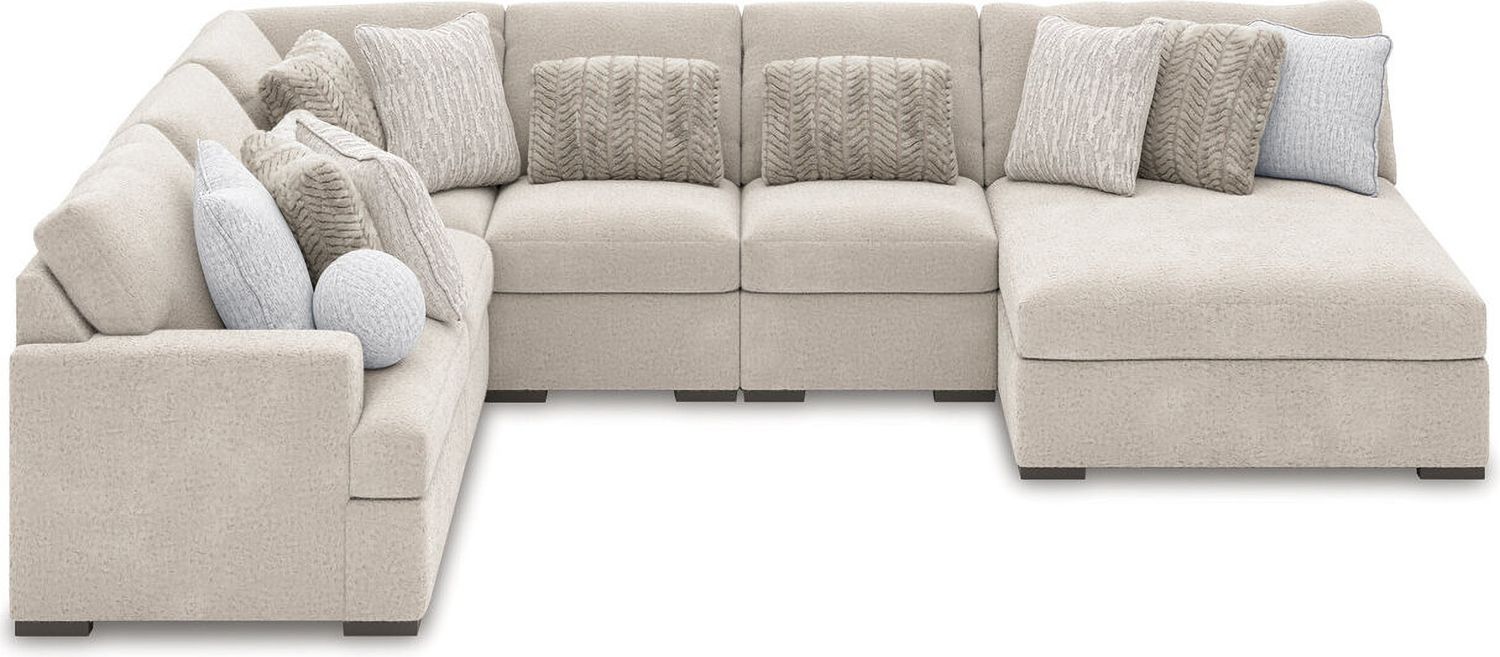 Cuddlesome 6-Piece LAF Sectional with Chaise In Arctic NC59106S3