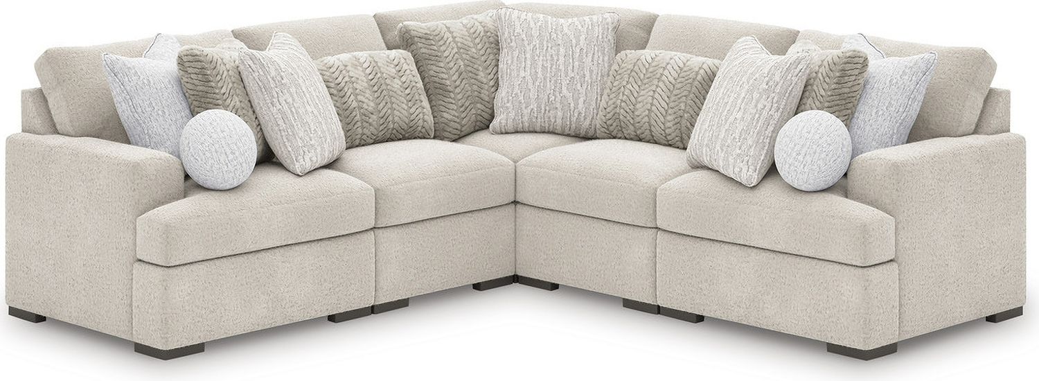 Cuddlesome 6-Piece LAF Sectional with Chaise In Arctic NC59106S3