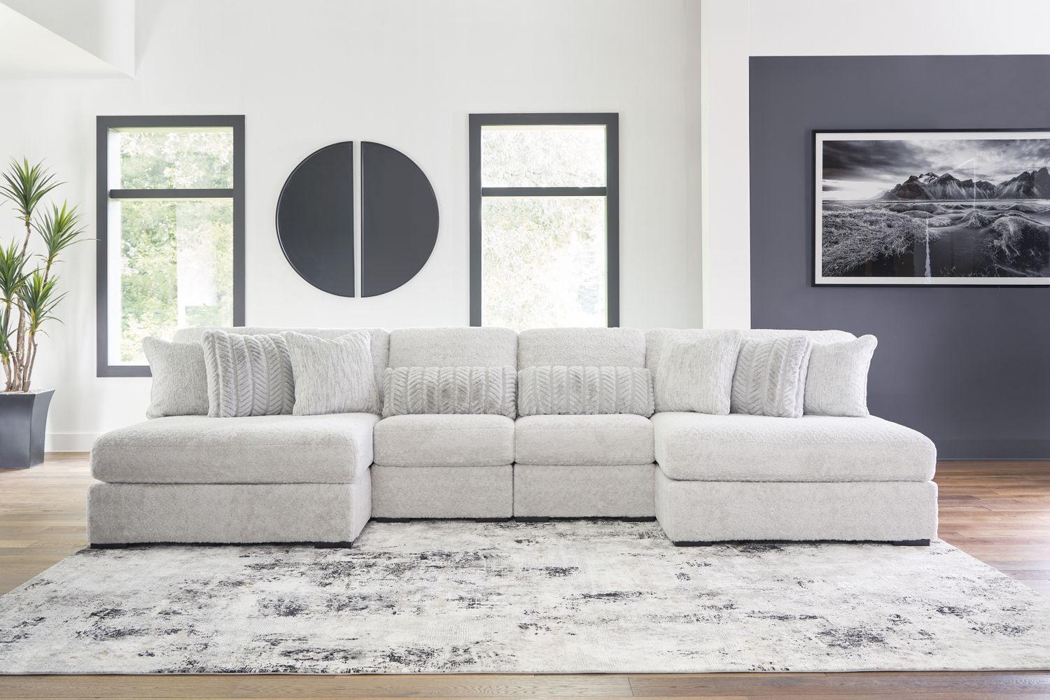 Cuddlesome 4-Piece Sectional with Chaise In Arctic NC59106S4