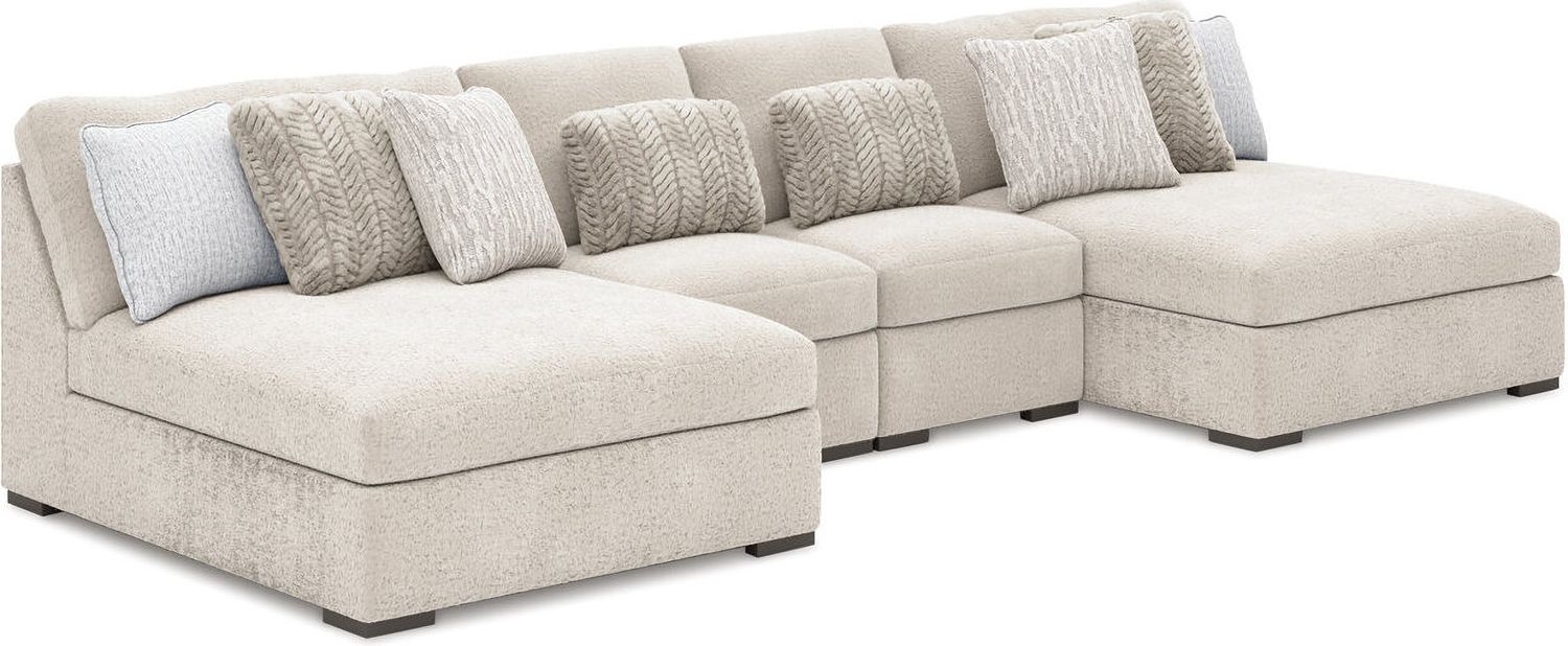 Cuddlesome 4-Piece Sectional with Chaise In Arctic NC59106S4