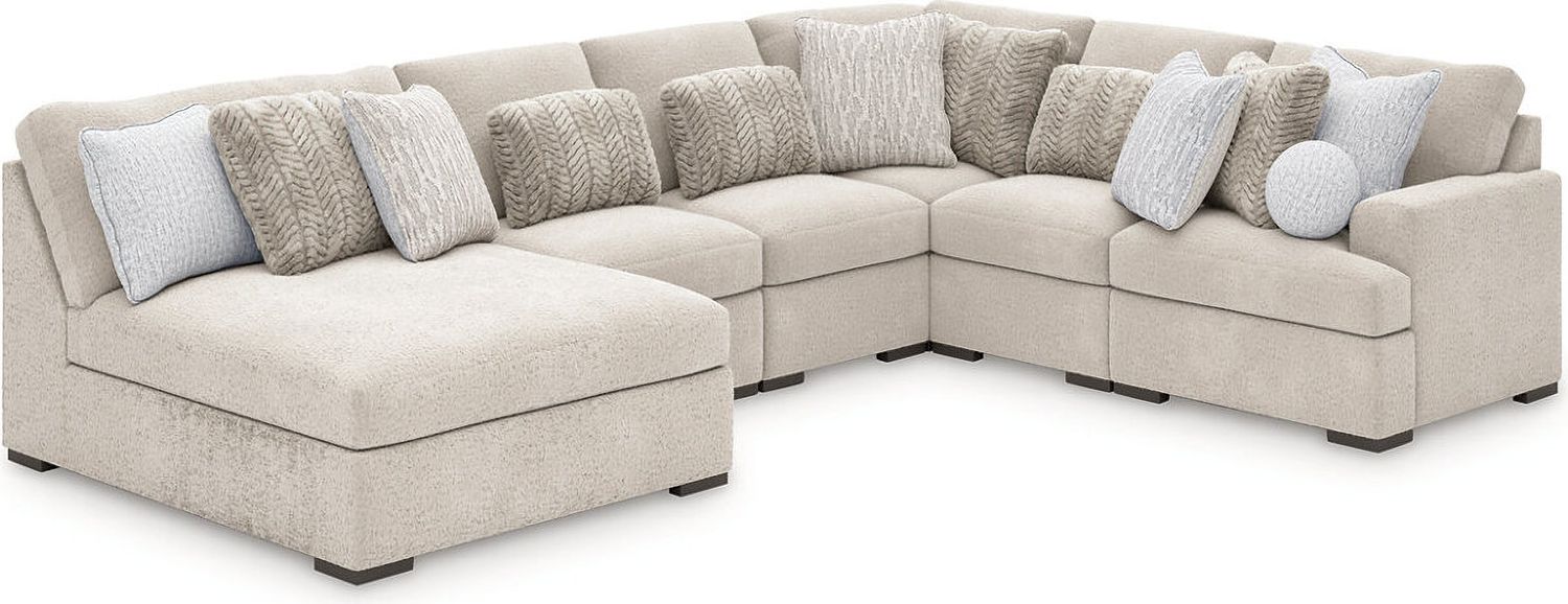 Cuddlesome 6-Piece RAF Sectional with Chaise In Arctic NC59106S8
