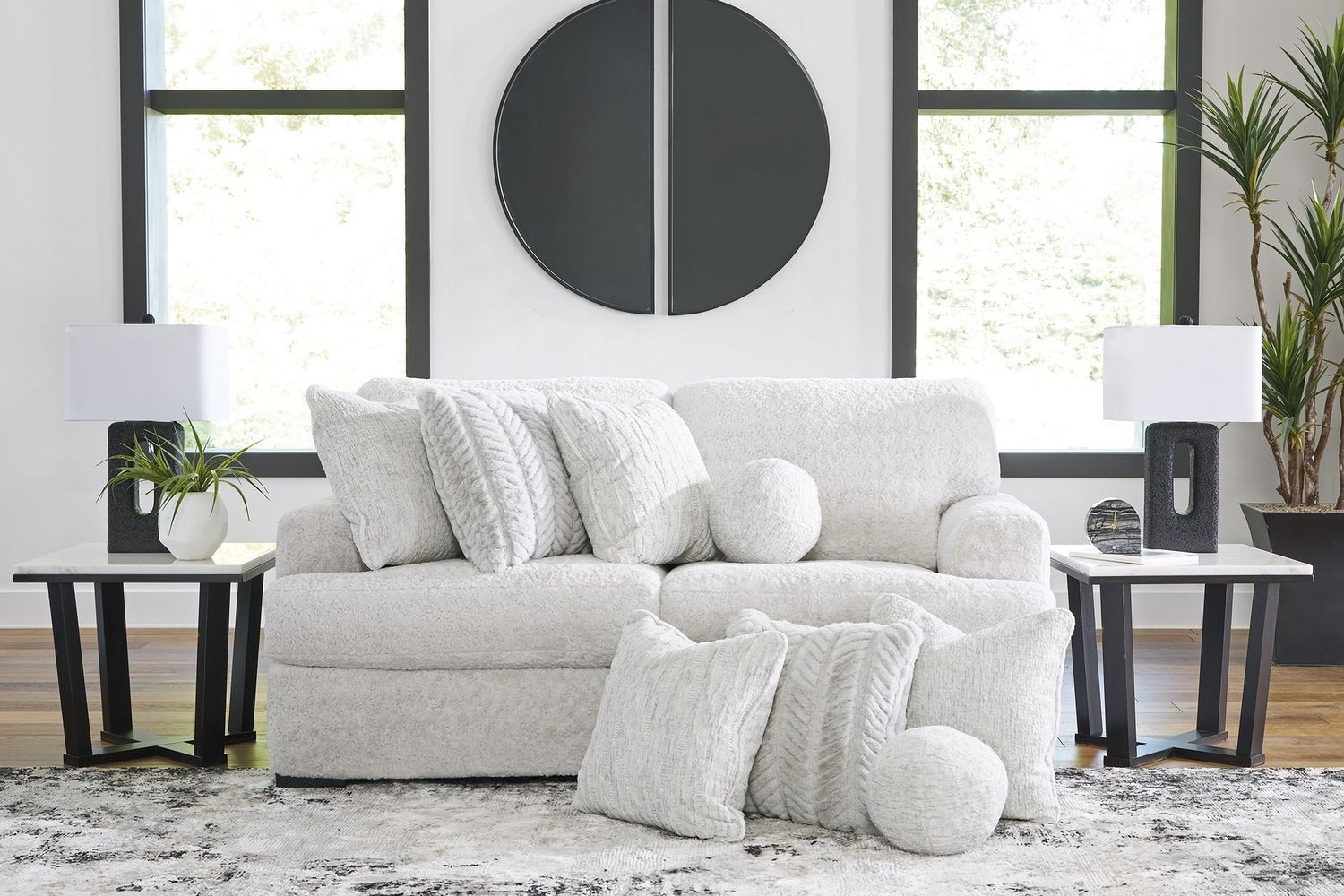 Cuddlesome 2-Piece Sectional Loveseat In Arctic NC59106S9