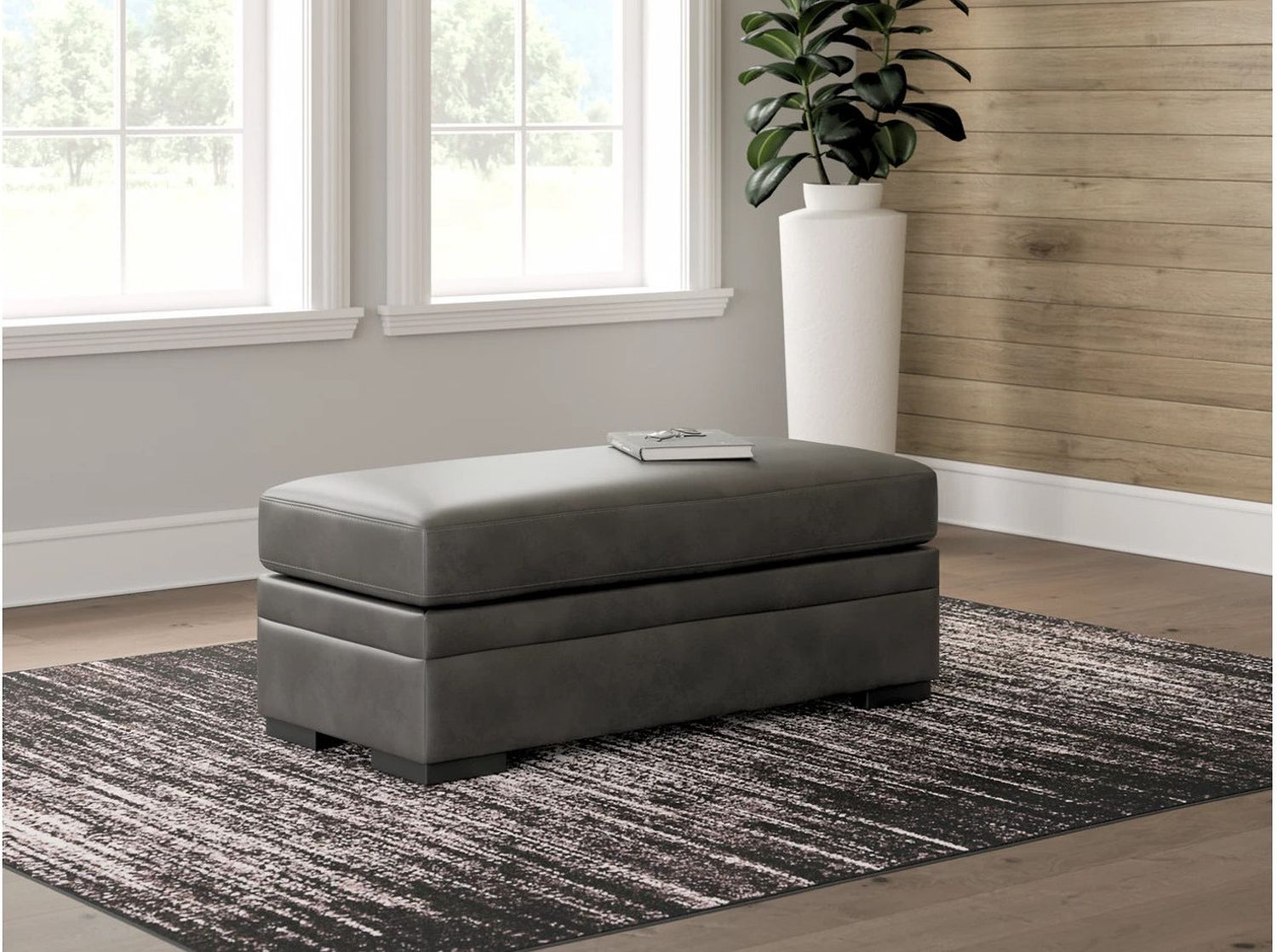 Brickett Oversized Accent Ottoman In Shadow NC6161008