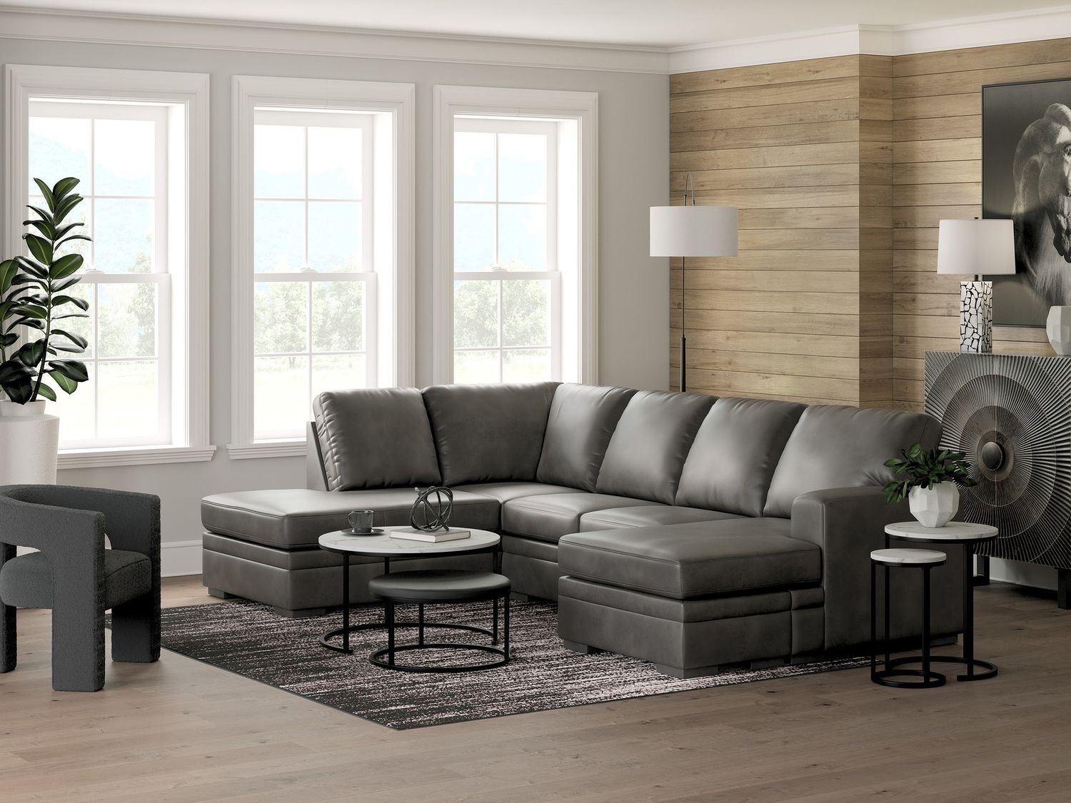 Brickett 2-Piece Sectional with LAF Chaise In Shadow NC61610S2