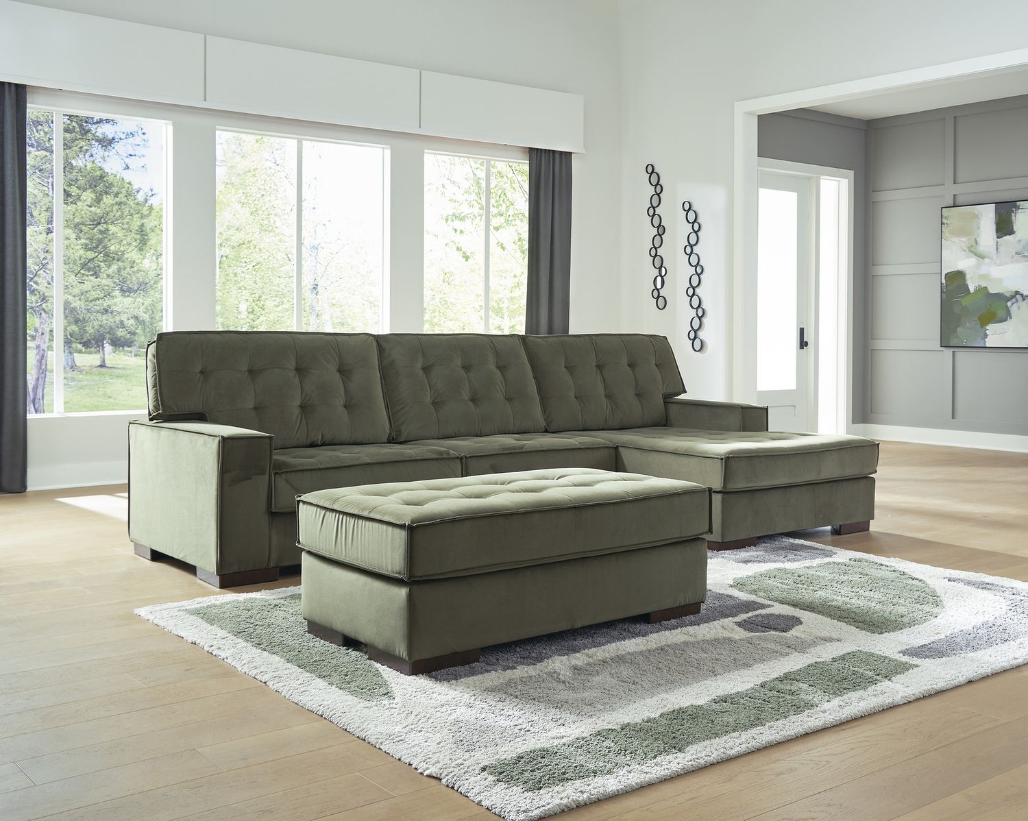 Marlow Peak 2-Piece Sectional with RAF Chaise In Olive NC61702S2